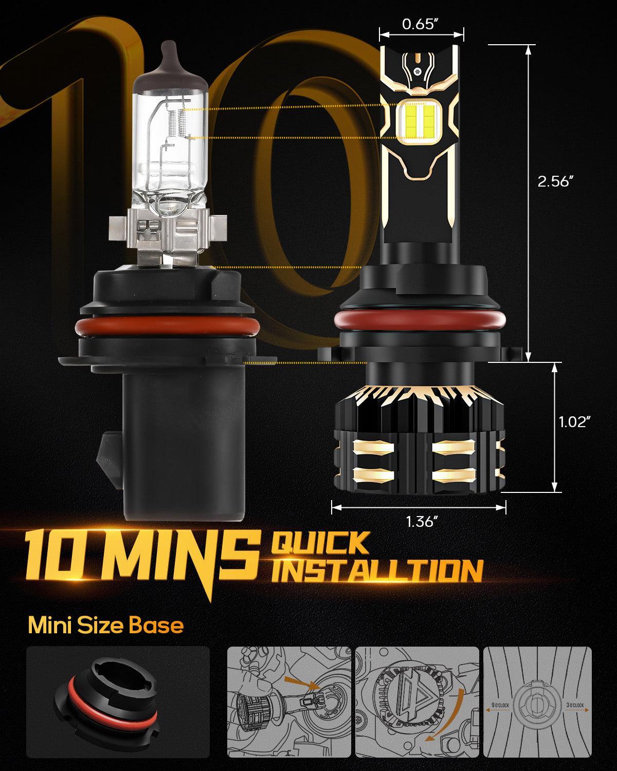 For 2004 Ford F-150 Heritage 9007 LED Headlight Bulbs - Image 11
