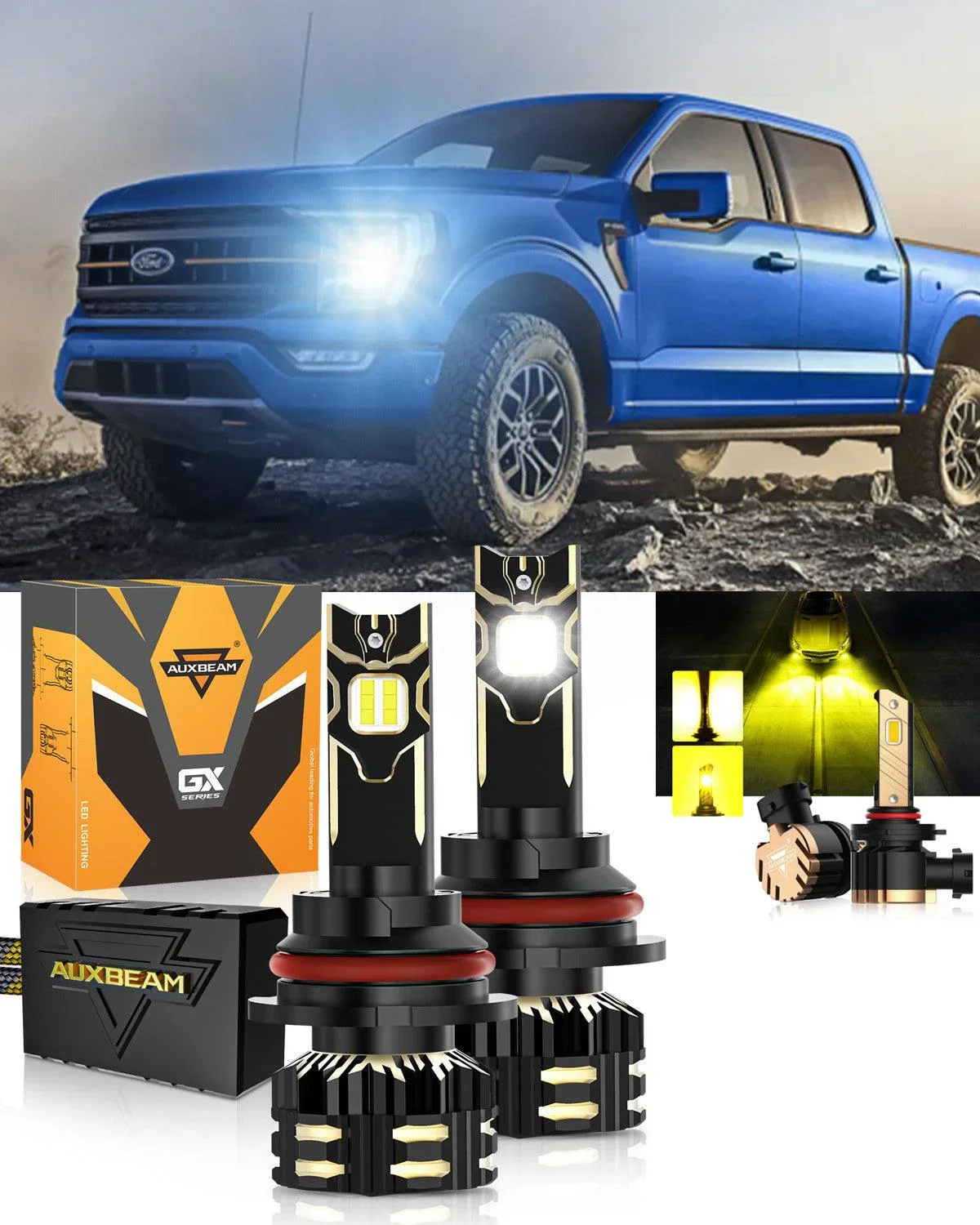 For 2004 Ford F-150 Heritage 9007 LED Headlight Bulbs - Image 12