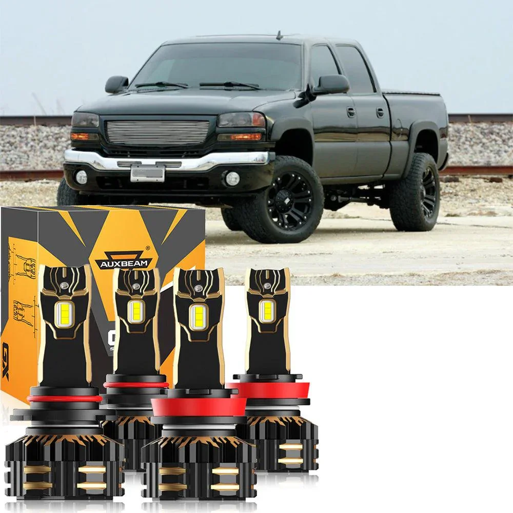 For 2007-2014 GMC Sierra 2500 HD 9005 H11 LED Headlight Bulbs Bundle - Image 11