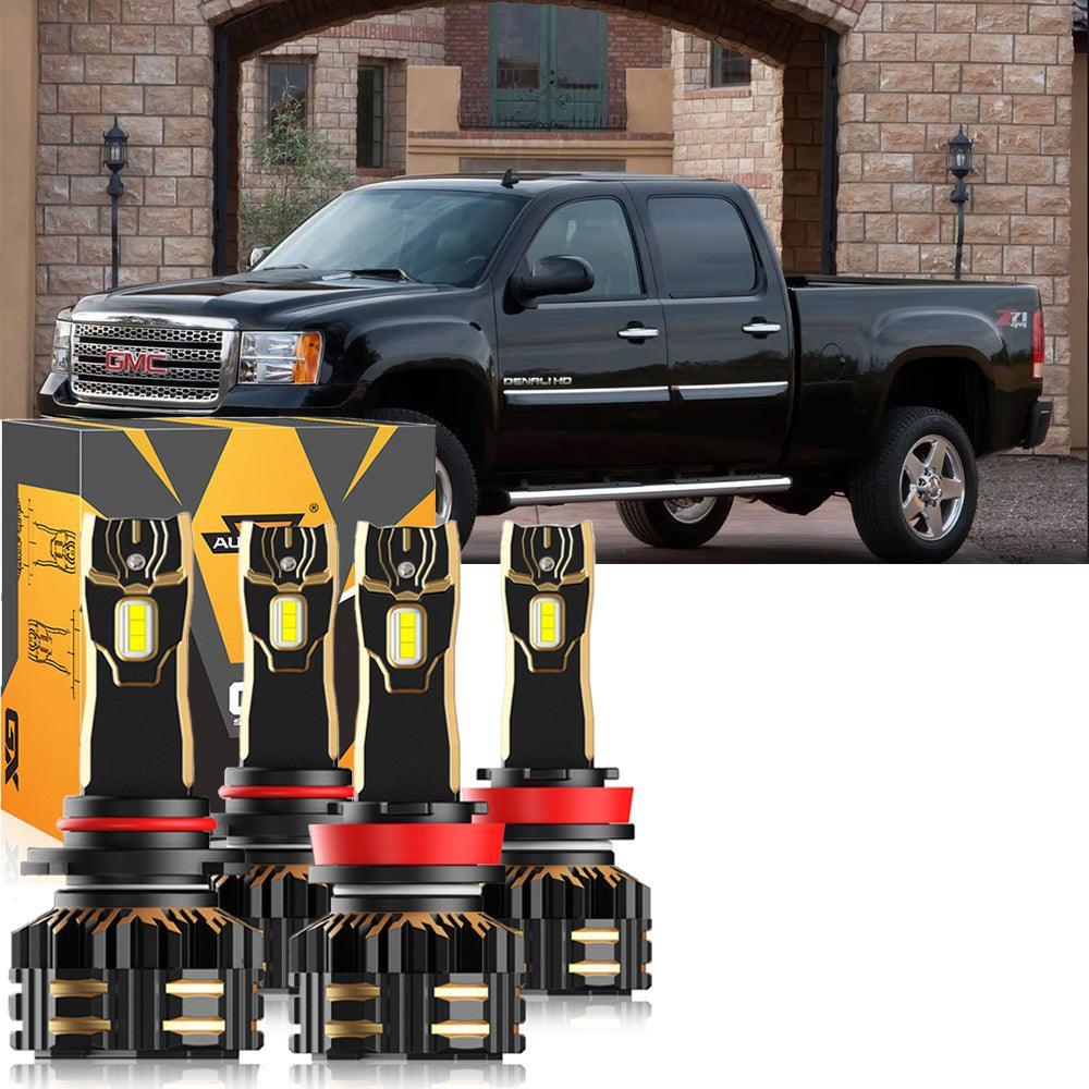 For 2007-2014 GMC Sierra 3500 HD 9005 H11 LED Headlight Bulbs Bundle - Image 12