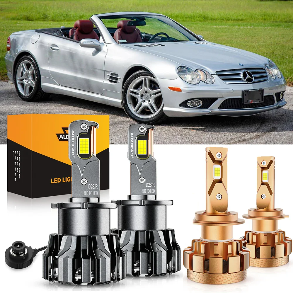 For 2007-2008 Mercedes-Benz SL550 with HID headlamps LED Light Bulbs High Low Beam Bundle - Image 16