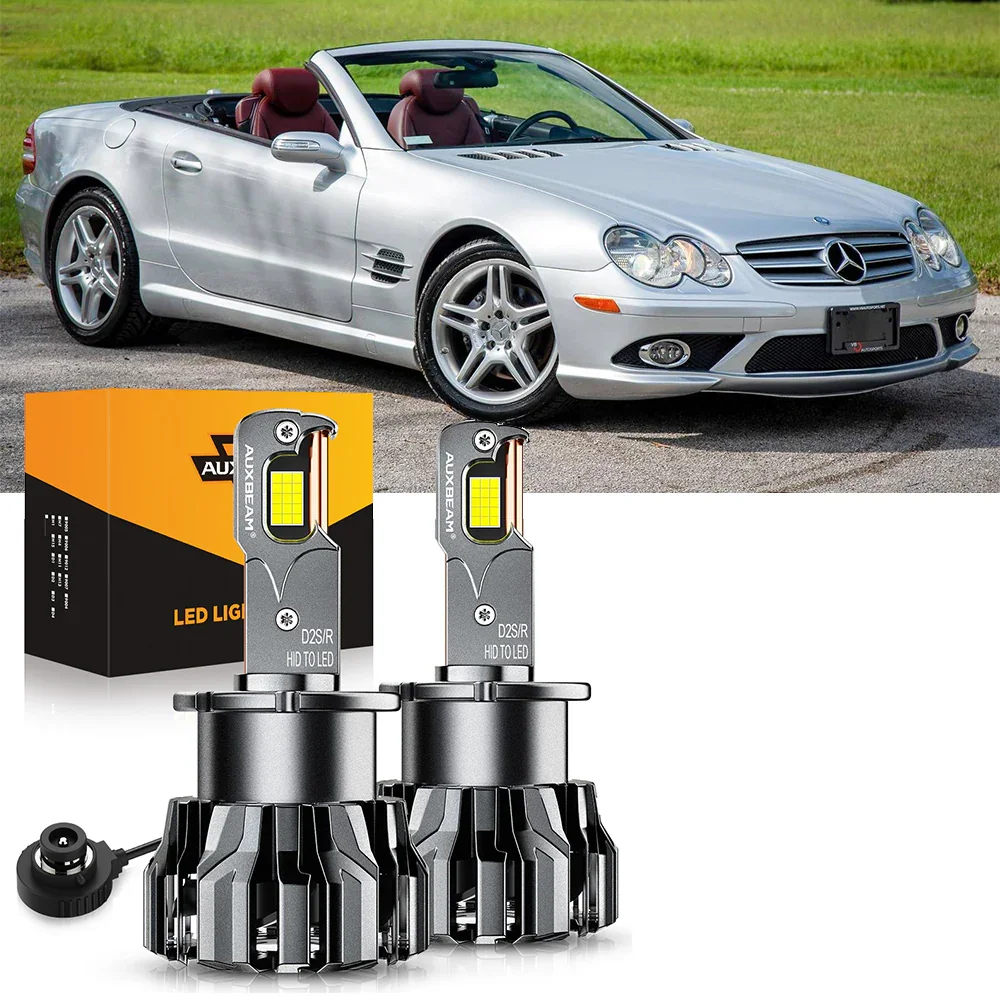 For 2007-2008 Mercedes-Benz SL550 with HID headlamps LED Light Bulbs High Low Beam Bundle - Image 17