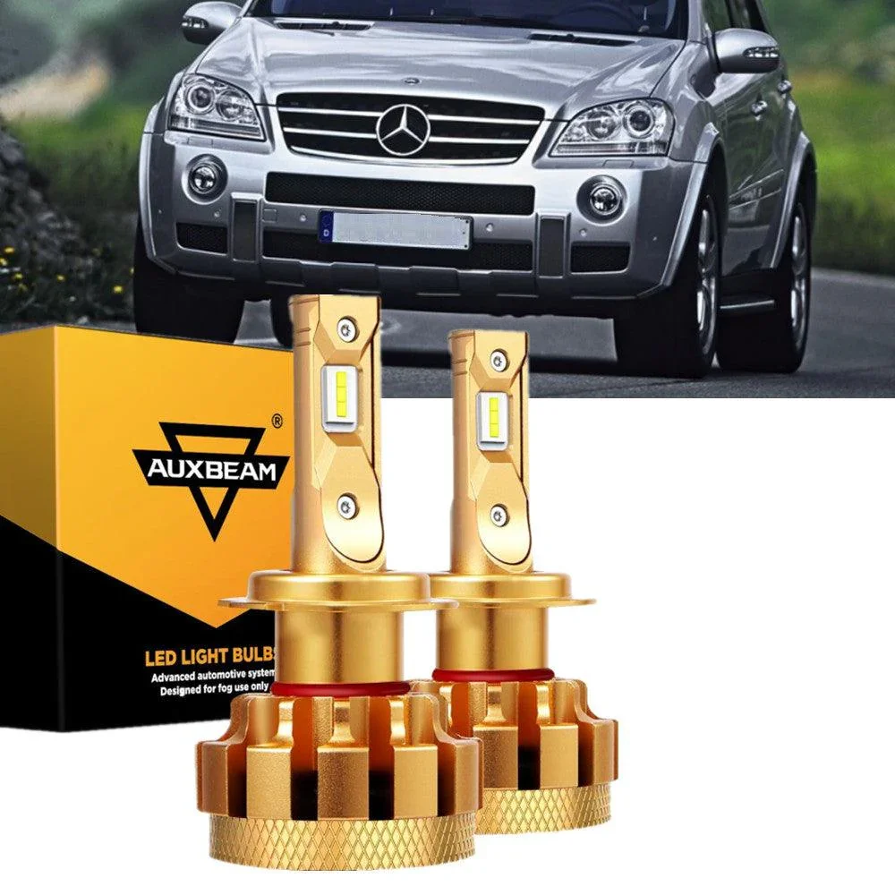 For 2007-2015 Mercedes-Benz ML63 AMG with Halogen Headlamps F-16 Plus Series Built-in Canbus LED Light Bulbs High Low Beam Bundle - Image 9