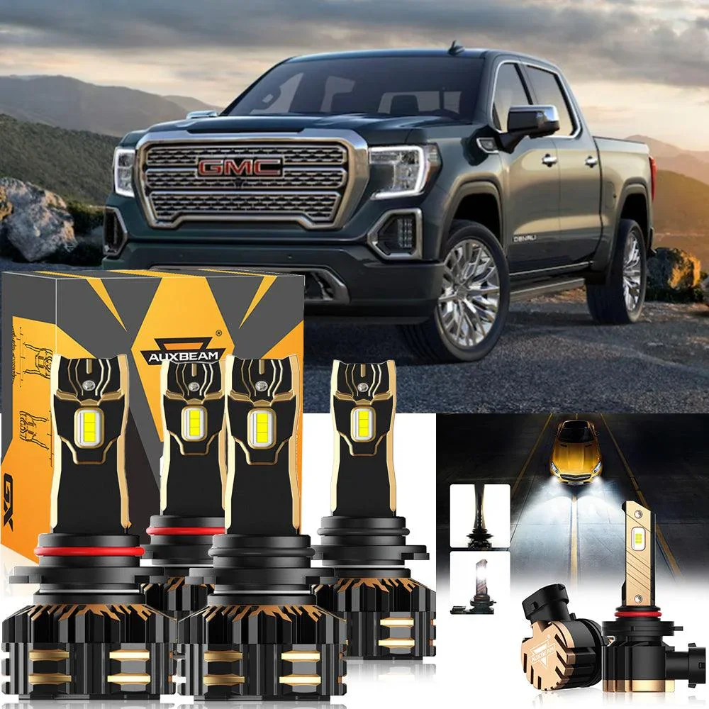 For 2007 GMC Sierra 1500 HD Classic 9005 9006 LED Headlight Bulbs Bundle