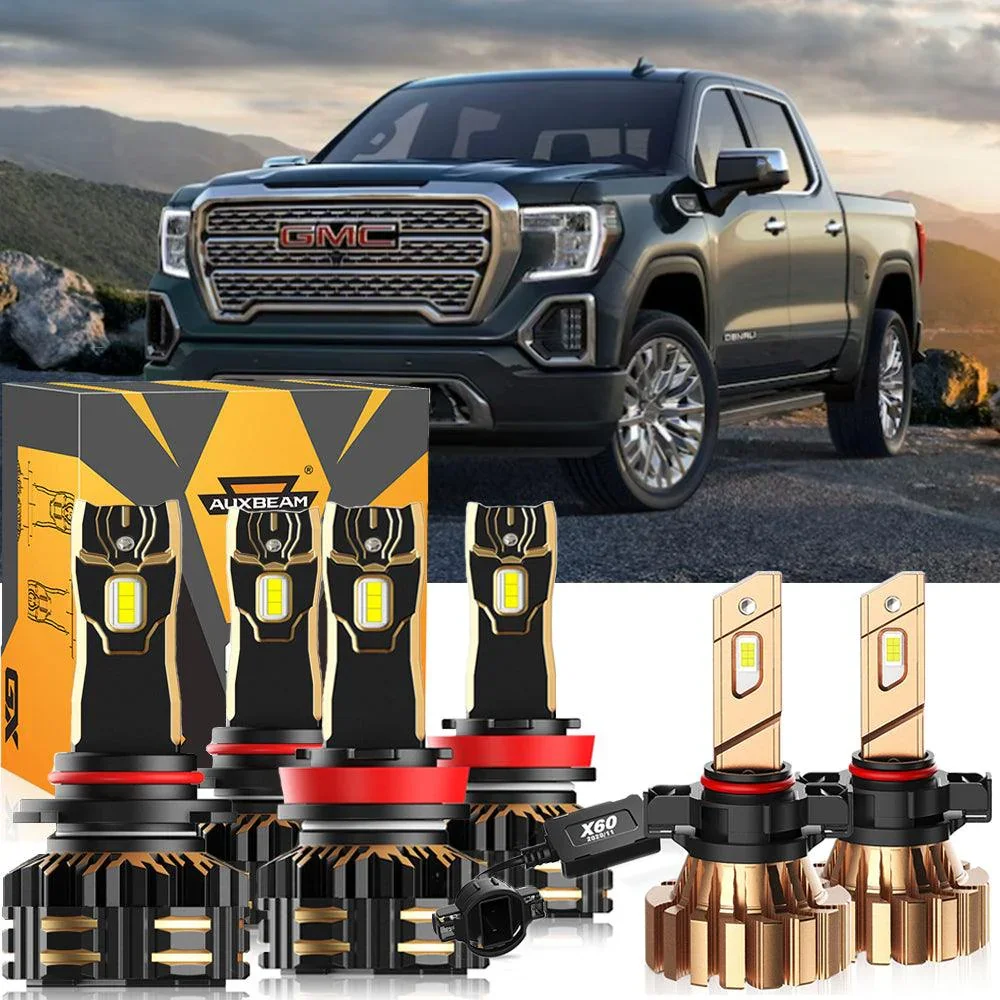 For 2007 GMC Sierra 1500 9005 H11 LED Headlight Bulbs Bundle - Image 21