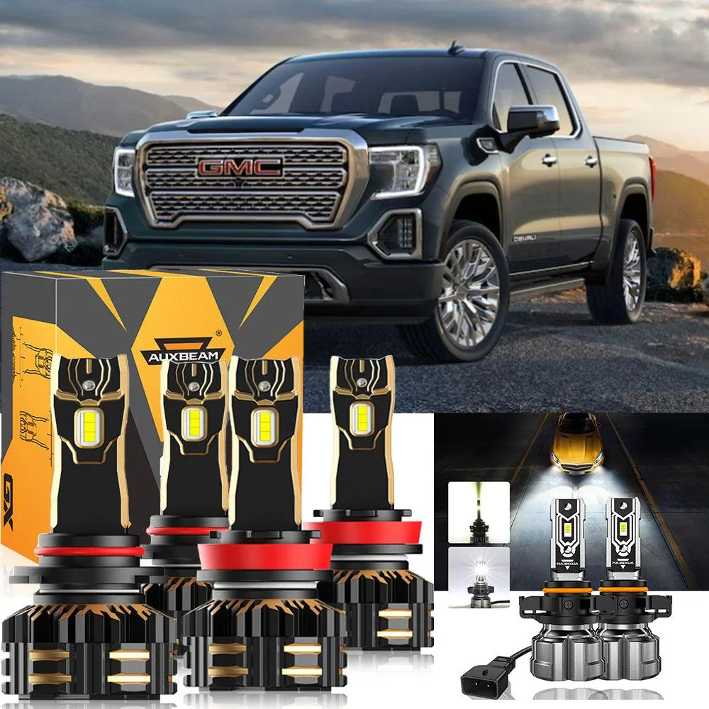 For 2007 GMC Sierra 1500 9005 H11 LED Headlight Bulbs Bundle - Image 23
