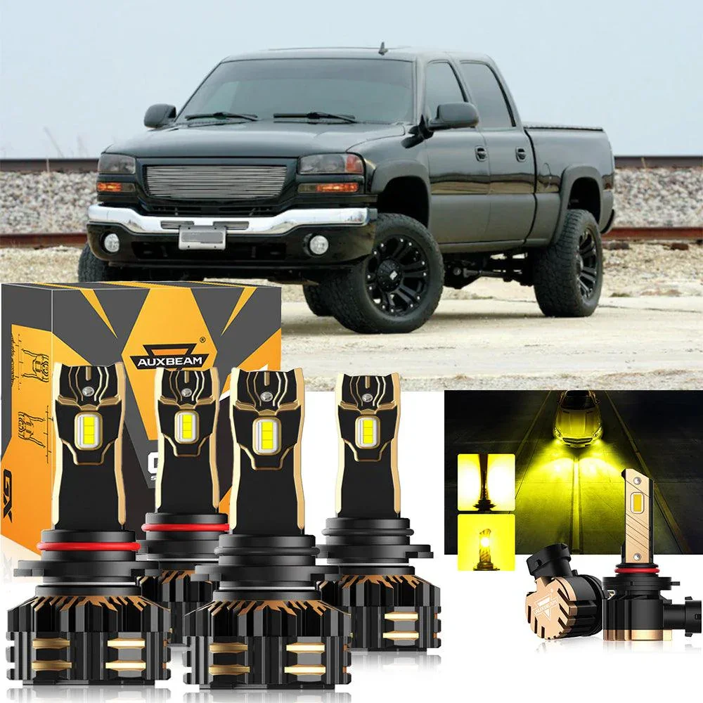 For 2007 GMC Sierra 2500 HD Classic 9005 9006 LED Headlight Bulbs - Image 11