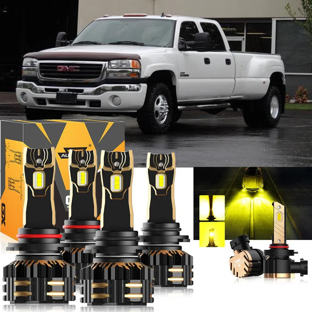 For 2007 GMC Sierra 3500 Classic 9005 9006 LED Headlight Bulbs Bundle - Image 11