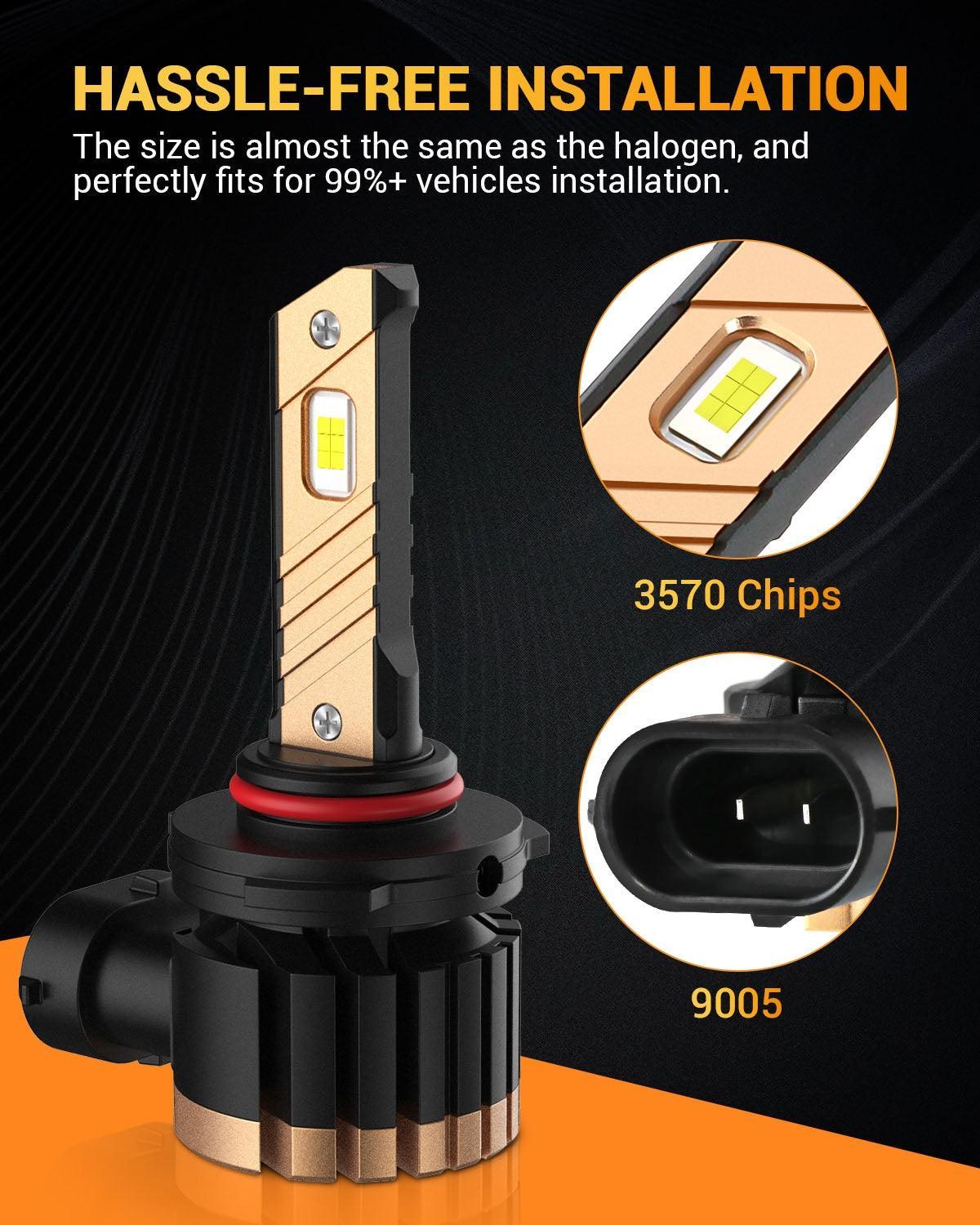 For 2008-2009 Ford Mustang Bullitt H10 LED Fog Light/DRL Bulbs - Image 6