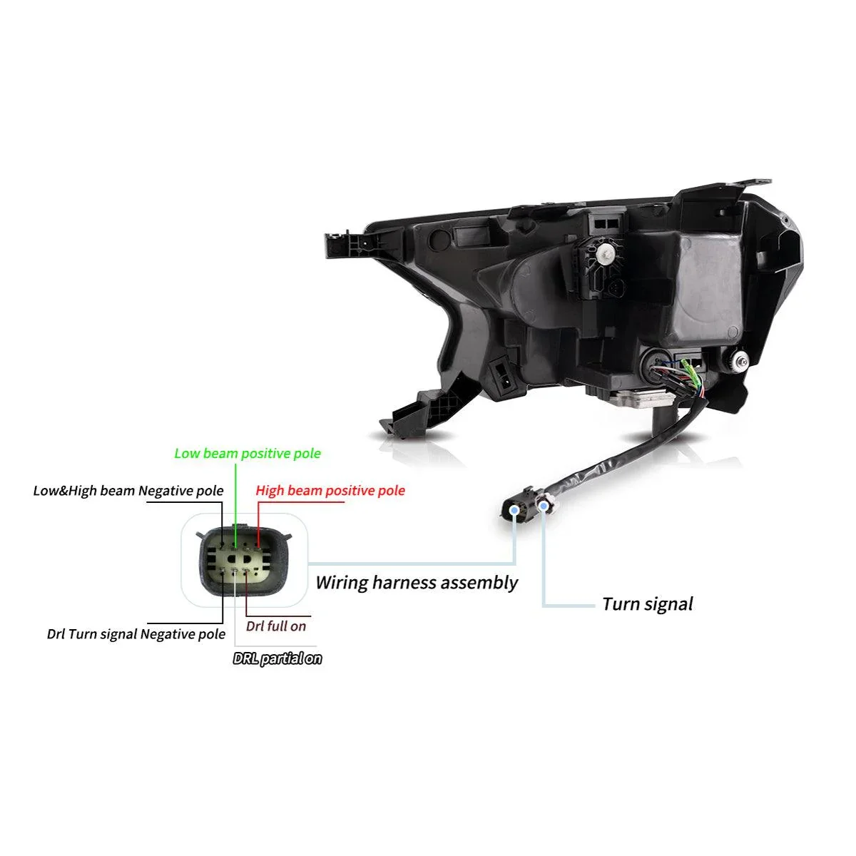 LED Headlight Assembly Reflection Bowl For 2016-2021 Ford Ranger 3th Gen P375 - Image 8