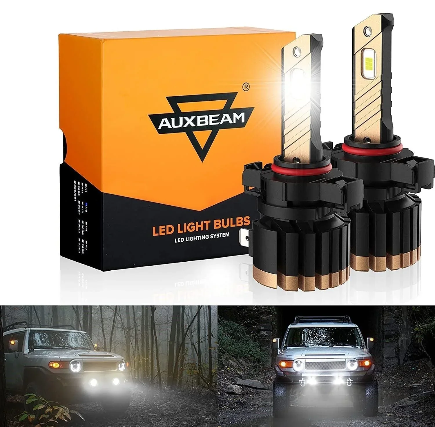 For 2015 GMC Sierra 2500 HD F-16 Plus Series Built-in Canbus Automotive Grade 14000LM LED Light Bulbs High Low Beam Bundle - Image 11