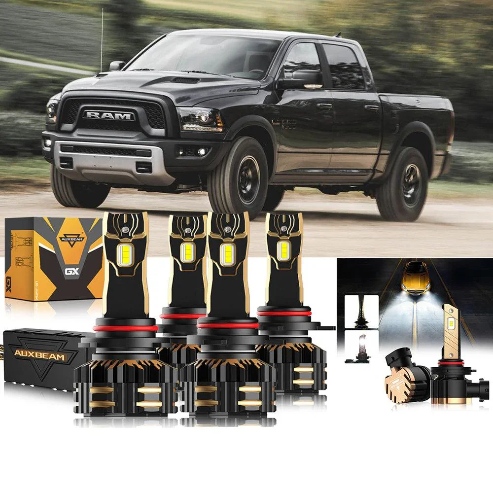 For 2015  Ram 1500 (with projector-type headlights) 9005 9012 LED Headlight Bulbs Bundle - Image 12