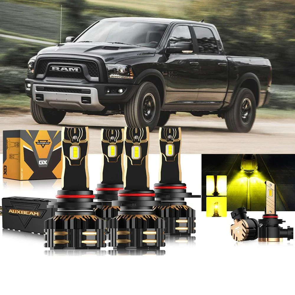 For 2015  Ram 1500 (with projector-type headlights) 9005 9012 LED Headlight Bulbs Bundle - Image 13