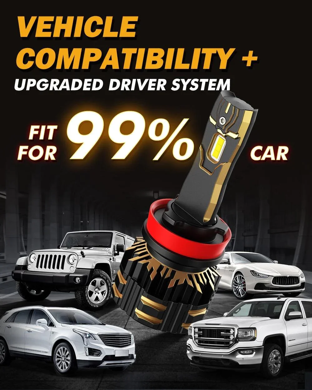 For 2018-2020 Ford Fusion H11 LED Headlight Bulbs Bundle - Image 7