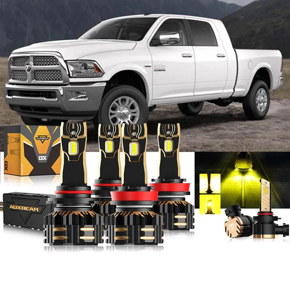 For 2018-2019 Ram 2500 (without projector-type headlights) 9005 h11 LED Headlights Bulbs Bundle - Image 11