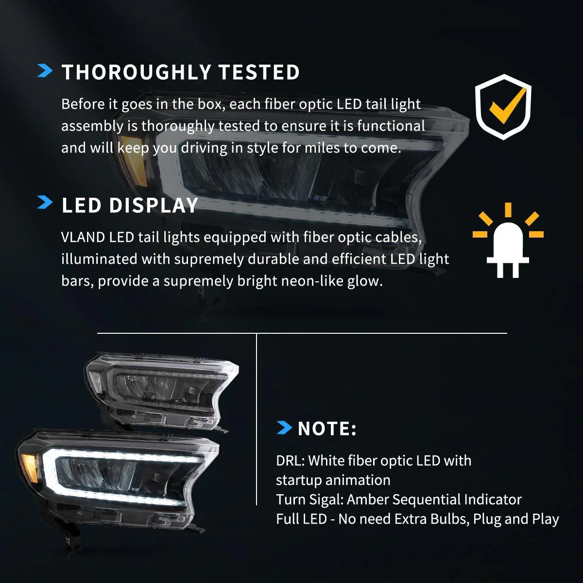 LED Headlight Assembly Reflection Bowl For 2019-2021 Ford Ranger [US Types] - Image 7