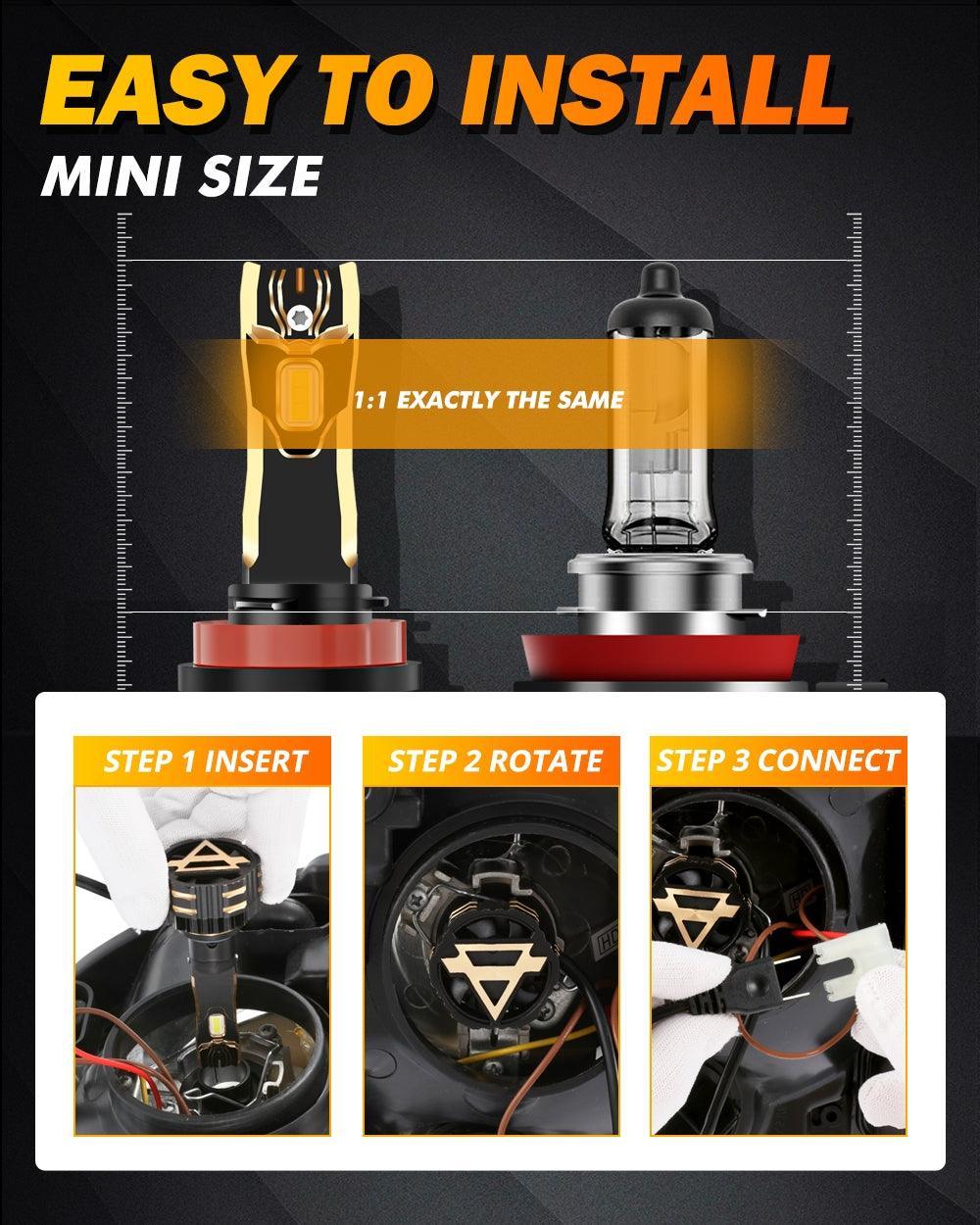 For 2020 Ram 2500 9005 H11 LED Headlights Bulbs Bundle - Image 7