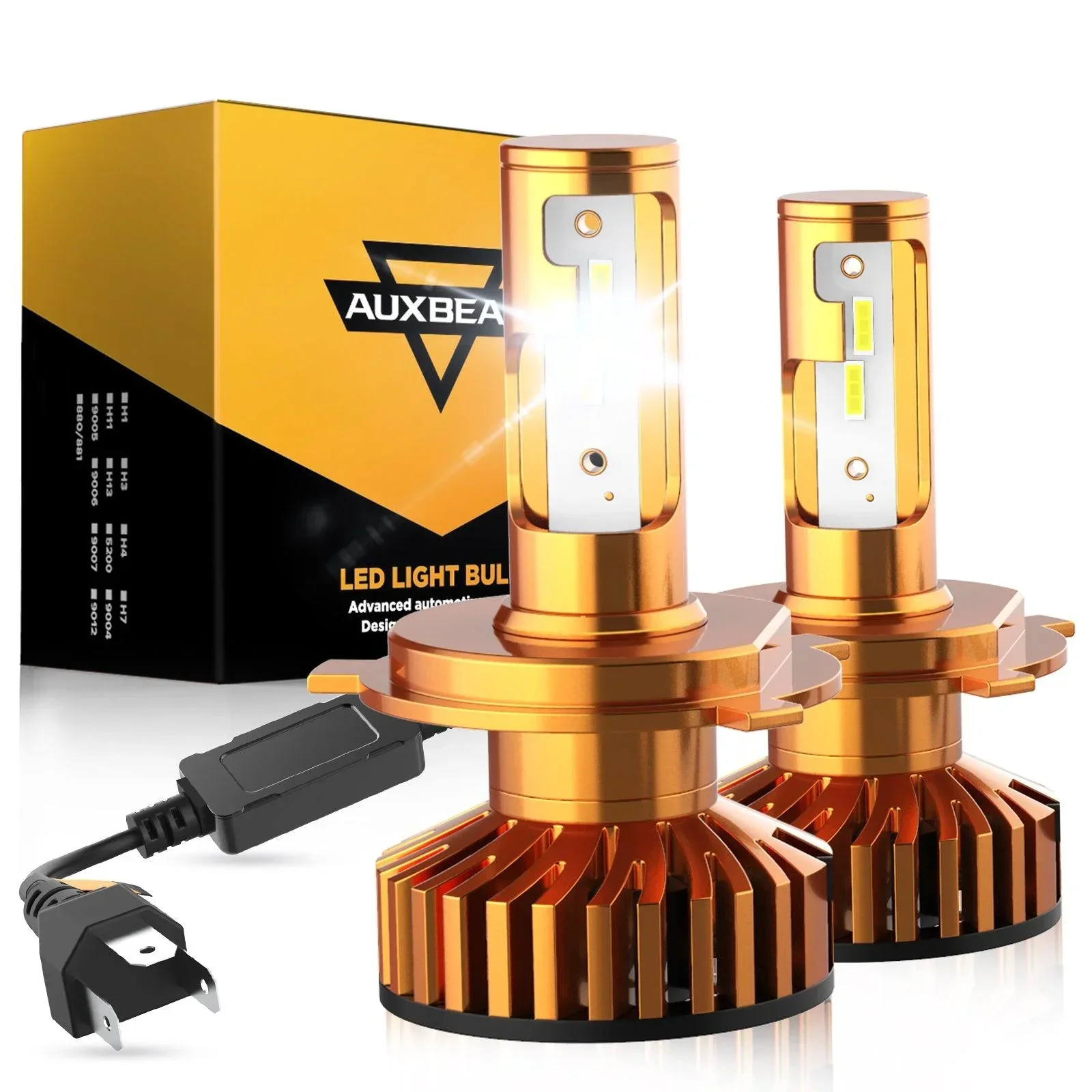 H4/9003 LED Headlight Bulbs 52W 10000LM F2 Series Mini Size 6500K Cool White |  2 Bulbs - Image 9
