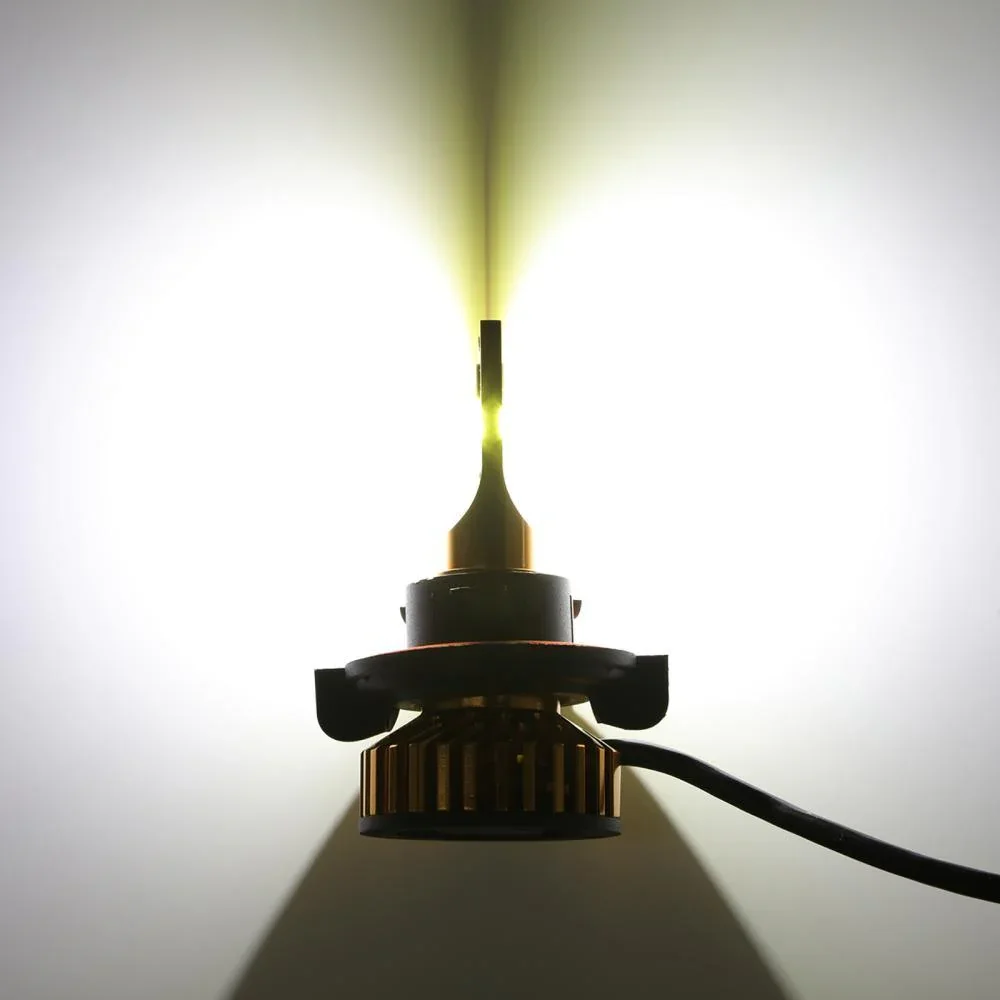 H13 LED Headlight Bulbs 52W 10000LM F2 Series Mini Size 6500K Cool White |  2 Bulbs - Image 4