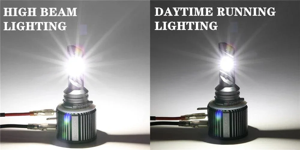 H15 LED Headlight Bulbs 70W 14000LM High Beam Daytime Running 6500K Cool White | 2 Bulbs - Image 2
