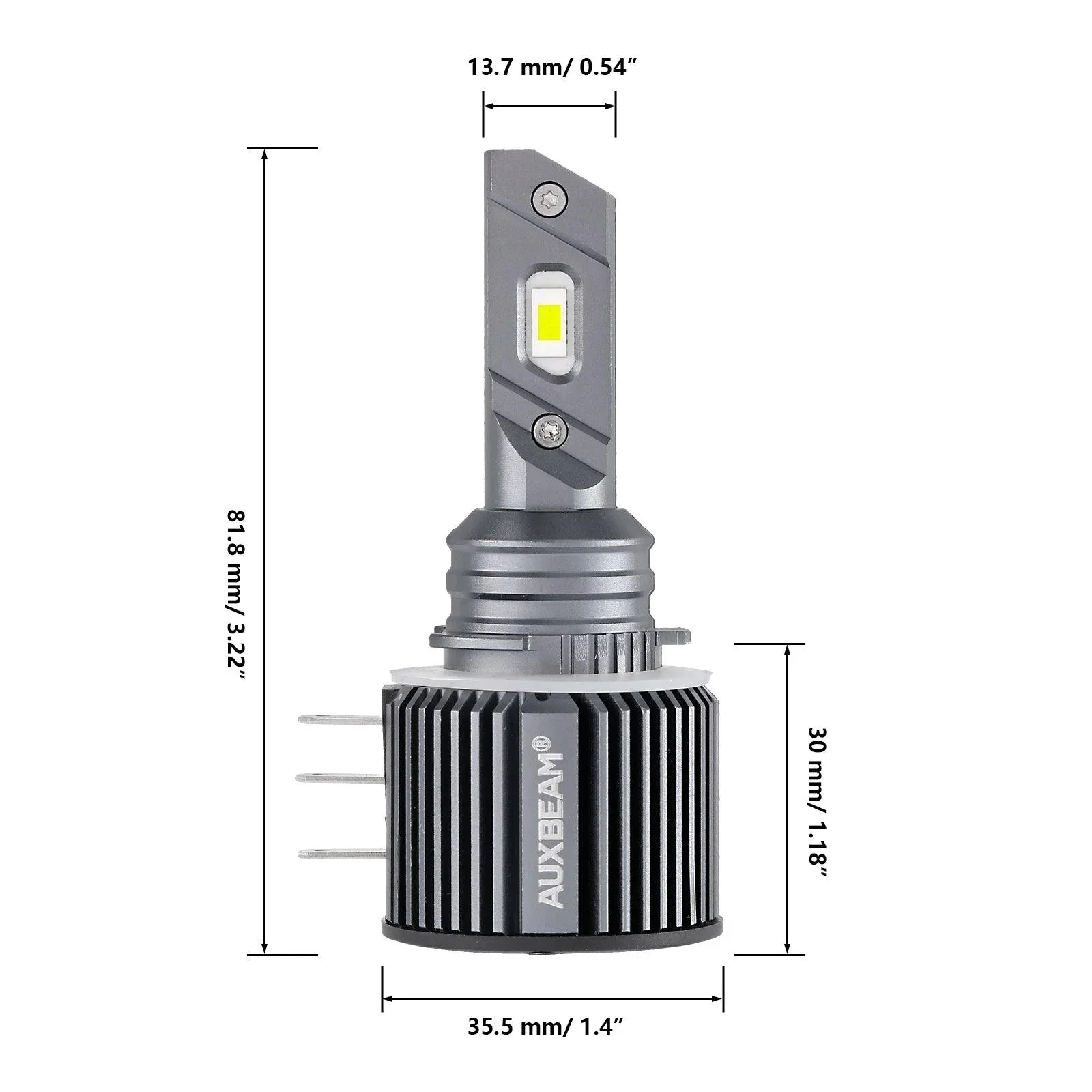 H15 LED Headlight Bulbs 70W 14000LM High Beam Daytime Running 6500K Cool White | 2 Bulbs - Image 5
