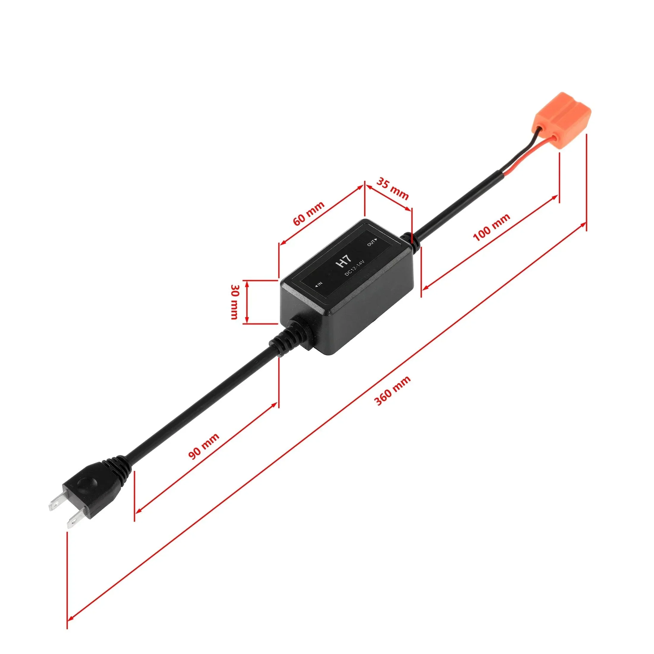 H7 C10-MODEL Enhanced LED Headlight Bulbs Canbus Decoder Anti-Flicker Hyper Flash No Warning Harness Resistor Conversion Kit 2pcs/set - Image 2