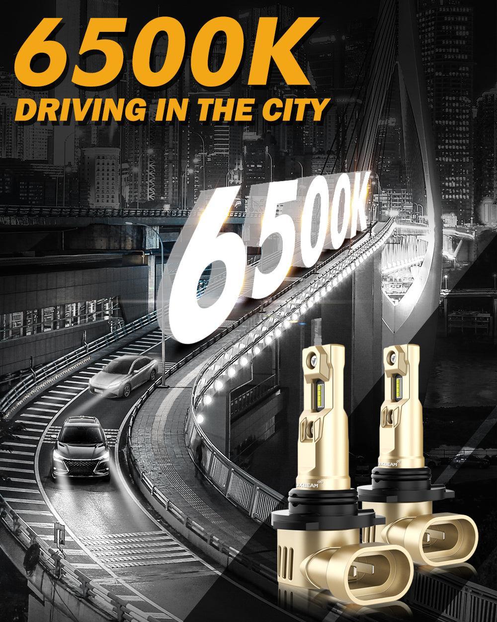 9006/HB4 LED Headlight Bulbs 60W 16000LM Q20-SE Series 1:1 OEM Factory Size 6500K Cool White | 2 Bulbs - Image 2