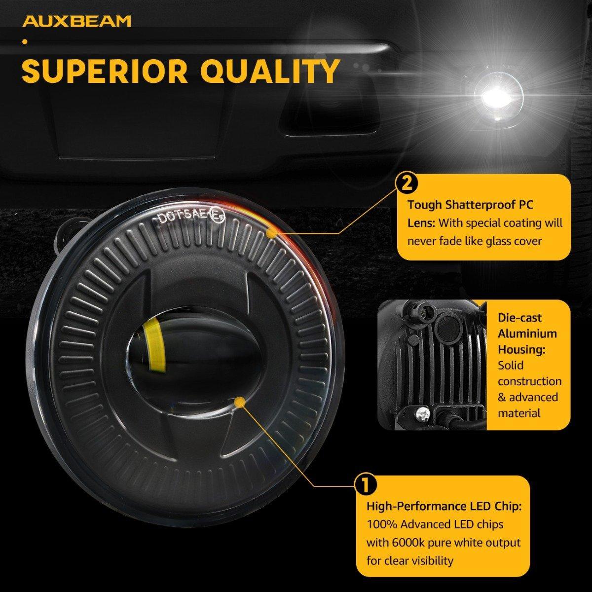 (2pcs/set) 24W Round Black LED Fog Lights 5202 for GMC Canyon 2015 2016 2017 2018 - Image 2