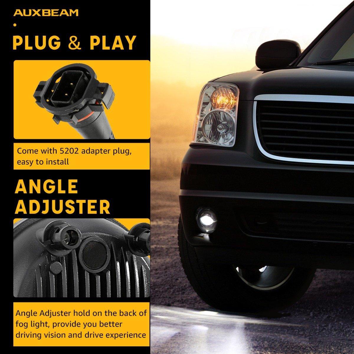 (2pcs/set) 24W Round Black LED Fog Lights 5202 for 2007-2014 GMC Yukon, 2007-2014 GMC Yukon XL 1500, 2007-2013 GMC Yukon XL 2500 - Image 5