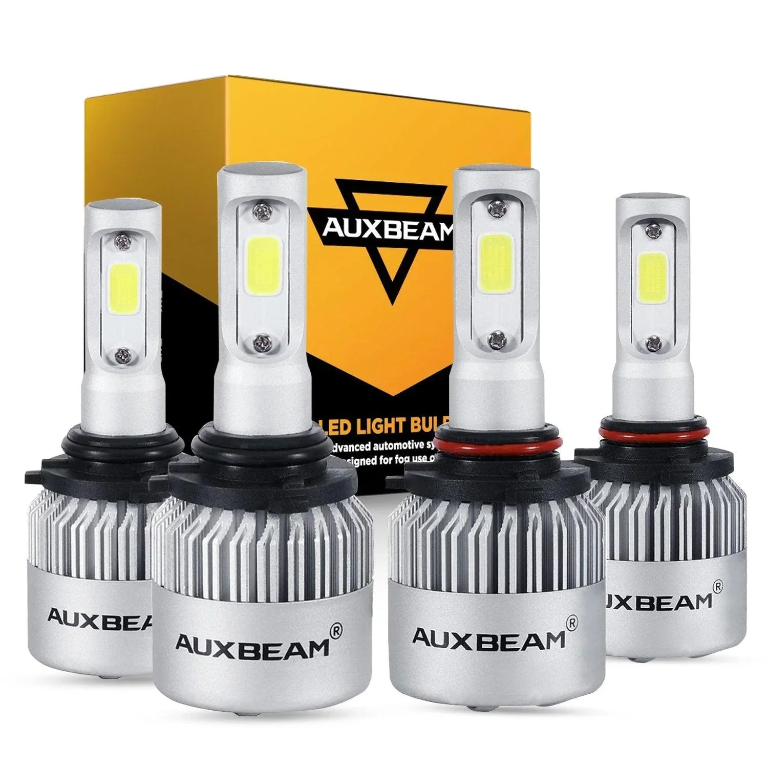 9005+9006 LED Headlight Bulbs 72W 8000ML S2 Series Super Brightest COB 6500K Cool White | 4 Bulbs