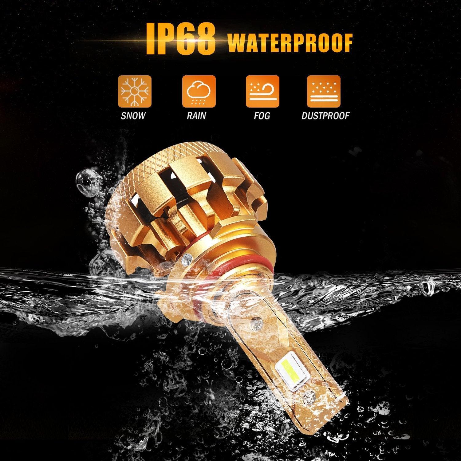 H11+H11 LED Headlight Bulbs 70W 18000LM F-16 Plus Series Brightest 6000K Cool White | 4 Bulbs - Image 8
