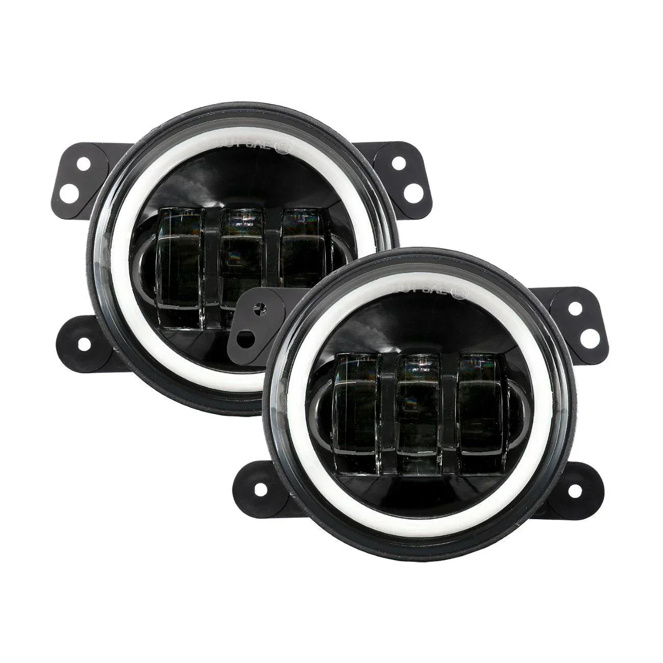 7'' LED Headlight Replacement And 4'' 30W LED Fog Lights with White DRL+Amber Turn Signal For Jeep Wrangler2007-2018 JK - Image 9