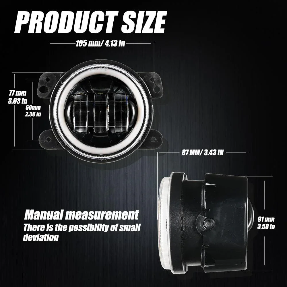 7'' LED Headlight Replacement, 4'' LED Fog Light & LED Smoke Tail Light Brake Reverse Turn Signal Lamp for Jeep Wrangler JK - Image 5