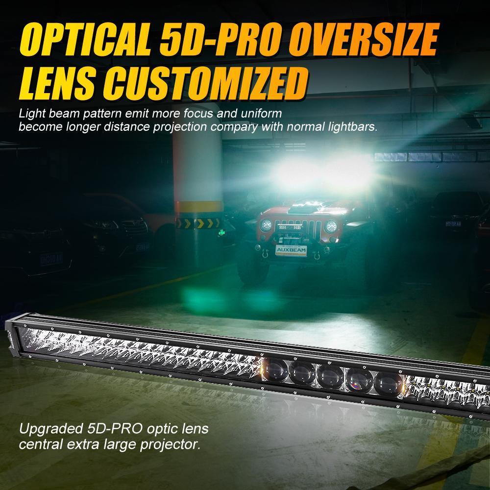 7" LED Halo Headlights + 4" Inch LED Fog Lights with DRL + 5D-PRO 52" Straight LED Light Bar + Windshield Mounting Brackets + 18W Spot Beam Pod Lights Set for for Jeep Wrangler JK - Image 2