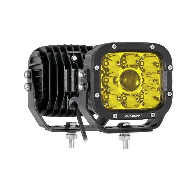 5 Inch 110W White/Amber Spot Light LED Driving Lights with Additional Amber Covers - Image 11