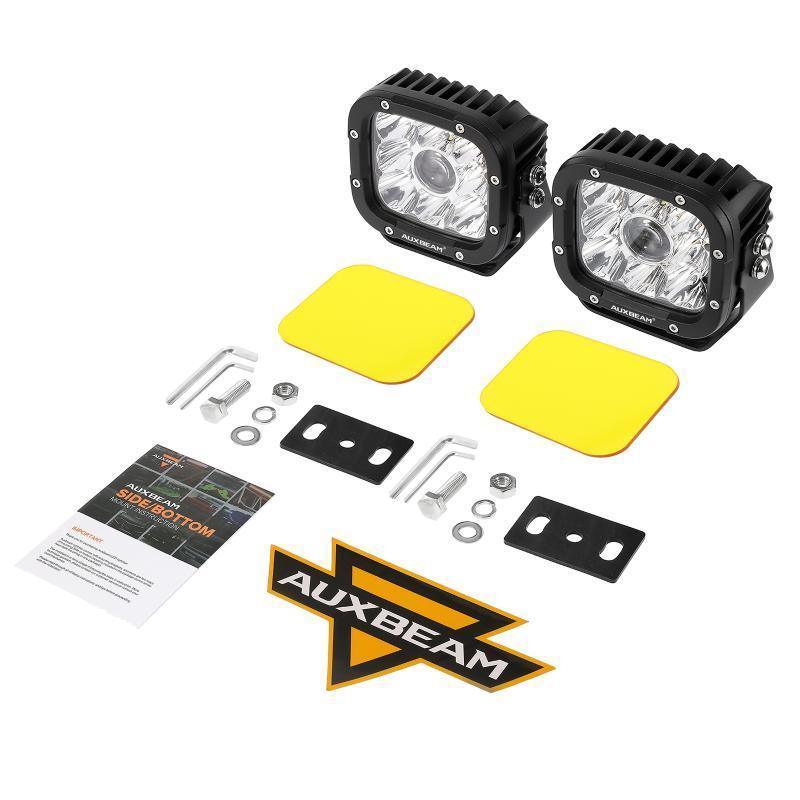 5 Inch 110W White/Amber Spot Light LED Driving Lights with Additional Amber Covers - Image 3