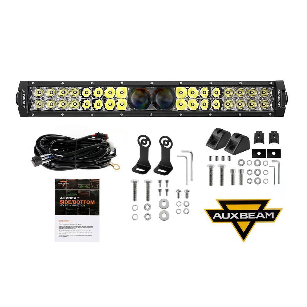 5 Inch 110W LED Driving Lights with Additional Amber Covers & 22 Inch 5D-PRO Series LED Light Bars Combo for CBR 1000rr Off Road Buggy, ATV, UTV, Truck - Image 18