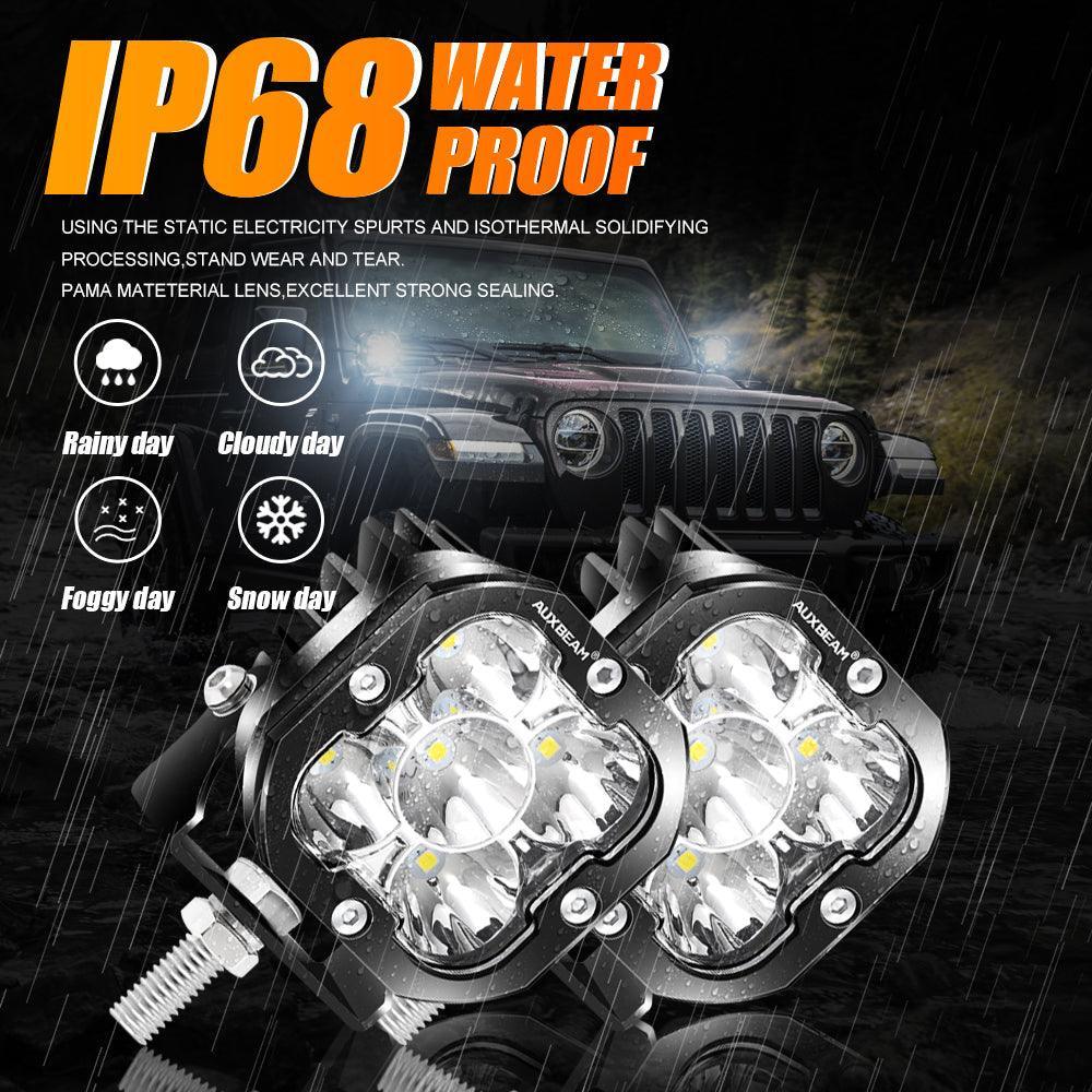 3 Inch 80W 9600LM LED Fog Lights Kit White/Yellow Beam for 2012-2022 Toyota Tacoma/ 2010-2022 Toyota 4Runner / 2014-2022 Toyota Tundra - Image 9