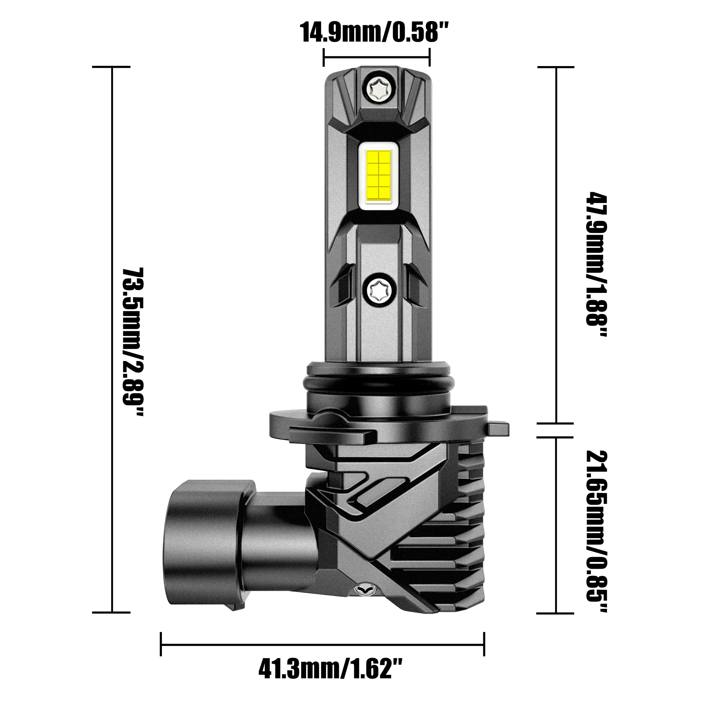 🆕9006/HB4 LED Headlight Bulbs/Fog Lights Q15 Series Fanless&Wireless 60W 18000LM 6500K Cool White | 2 Bulbs - Image 8