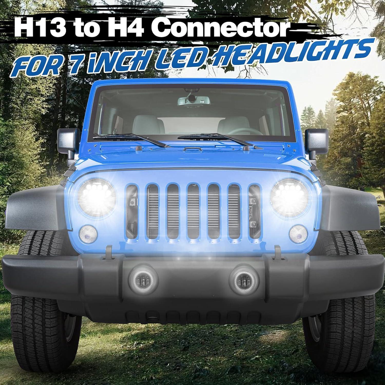 H13 Male to H4 Female Adapter Wiring Harness Connector Headlight Conversion for Headlight/Fog Light 2pcs/Set - Image 8