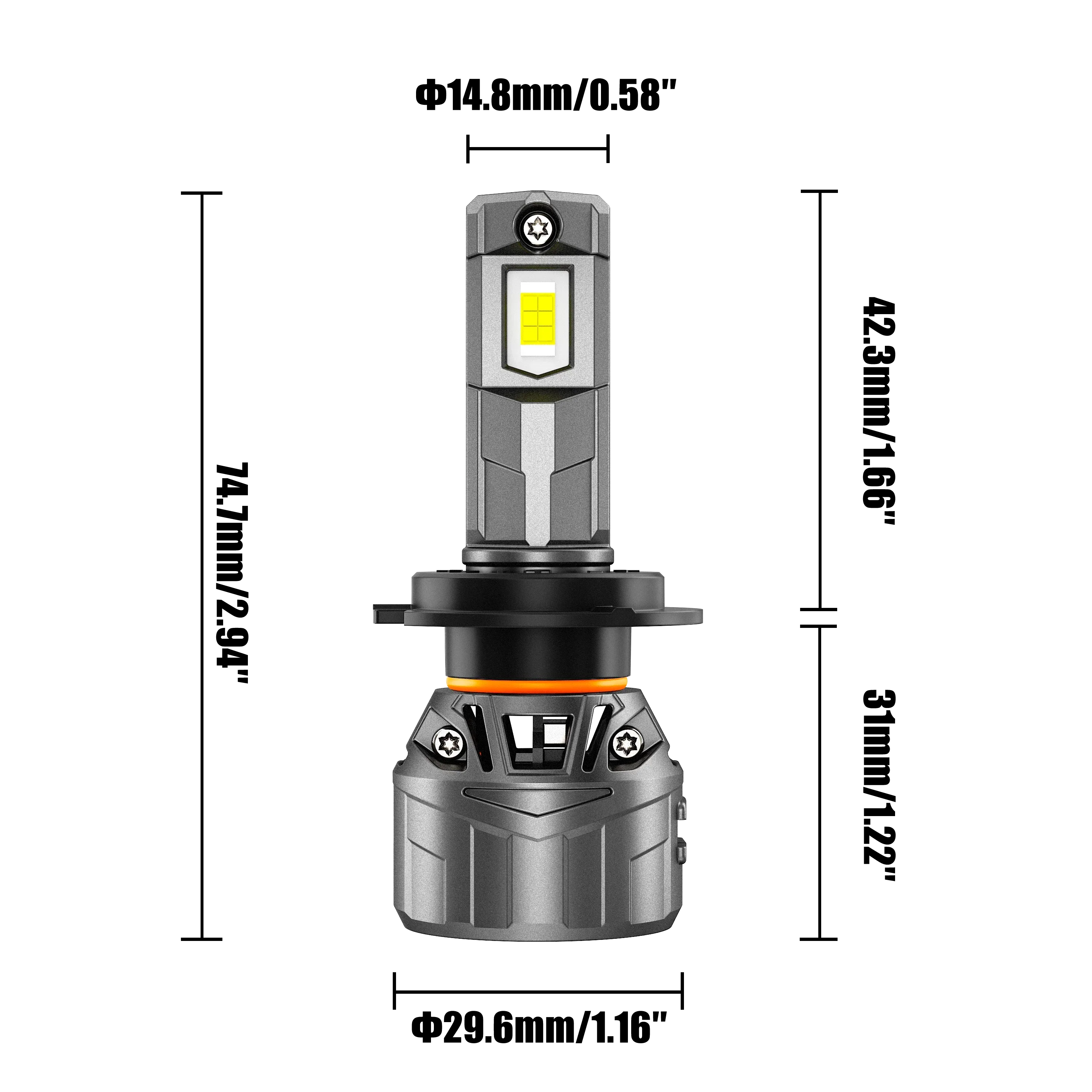🆕H7 LED Headlight Bulbs 100W 22000LM F18 Series 1:1 Mini Size 6500K Cool White | 2 Bulbs - Image 6