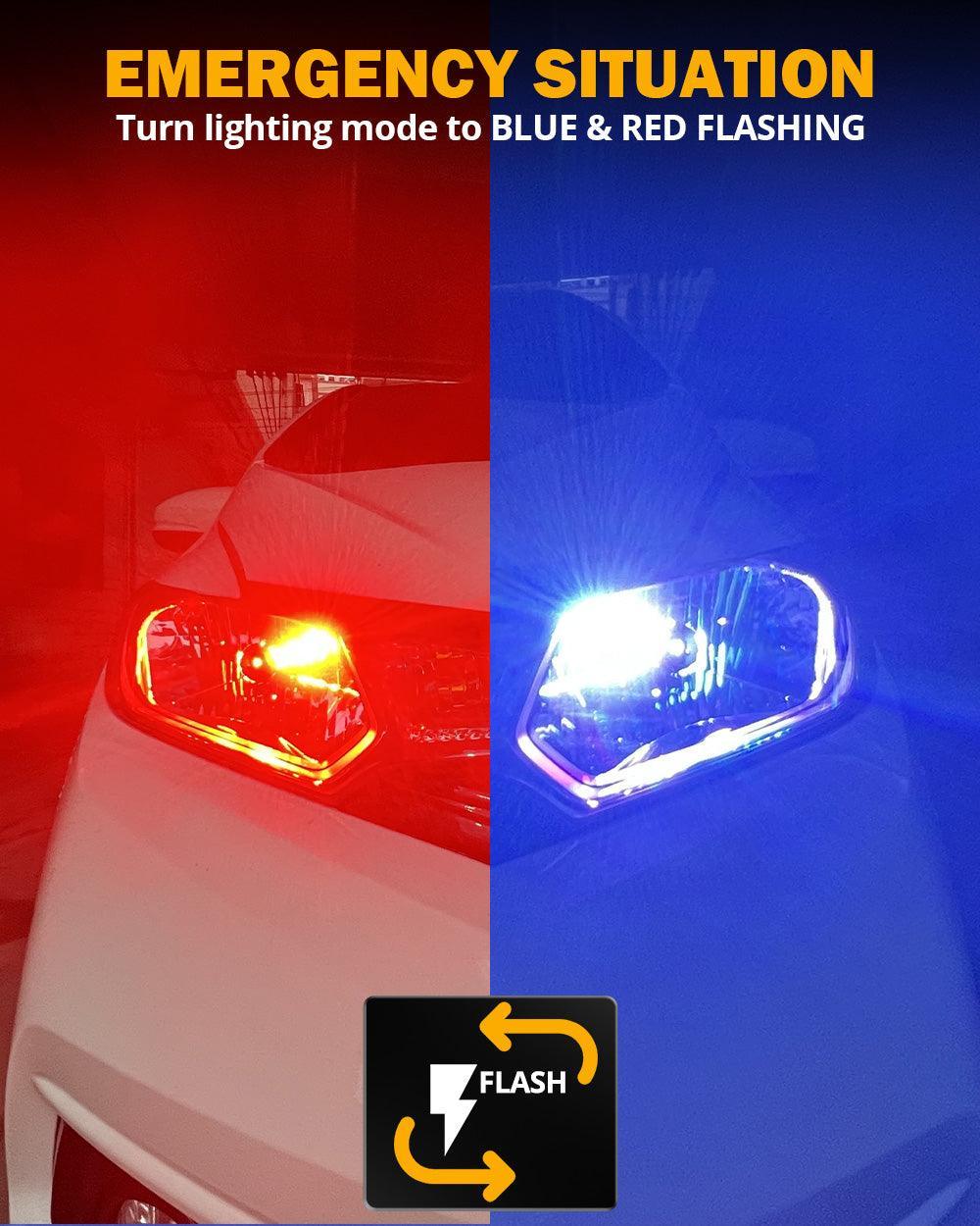 🆕H7 RGB LED Headlight Bulbs/DRL/Fog Light R7 Series 70W 25000LM 6500K Cool White + RGB Remote Control | 2 Bulbs - Image 8