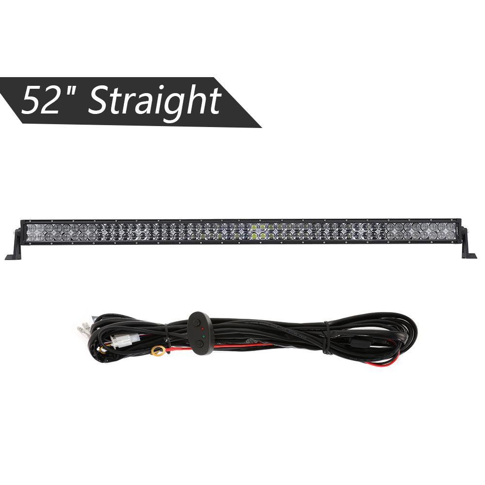 52" 5D-Series Straight LED Light Bar&Windshield Mounting Brackets For Jeep Wrangler JK 2007~2017 - Image 13