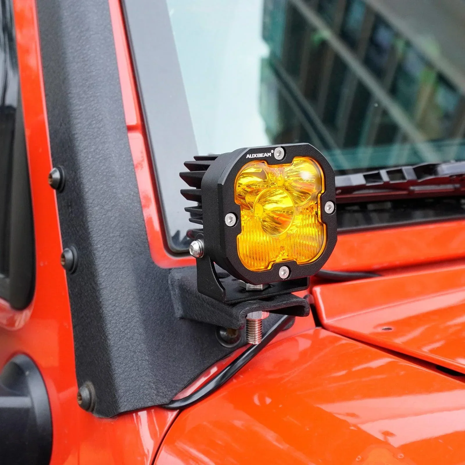 52" 5D-PRO LED Light Bar & 3"LED PODS & 2 IN 1 Design Windshield Mounting Brackets For Jeep Wrangler JK 2007~2017 - Image 7