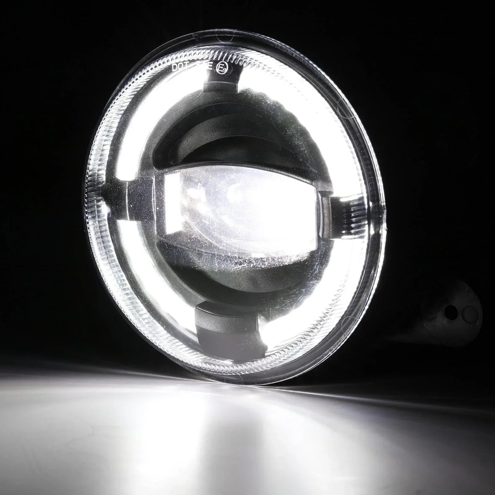 (2pcs/set) 4" 60W LED Fog Lights with White Halo Ring DRL for Jeep Wrangler JK/ Jeep Grand Cherokee/ Dodge - Image 4