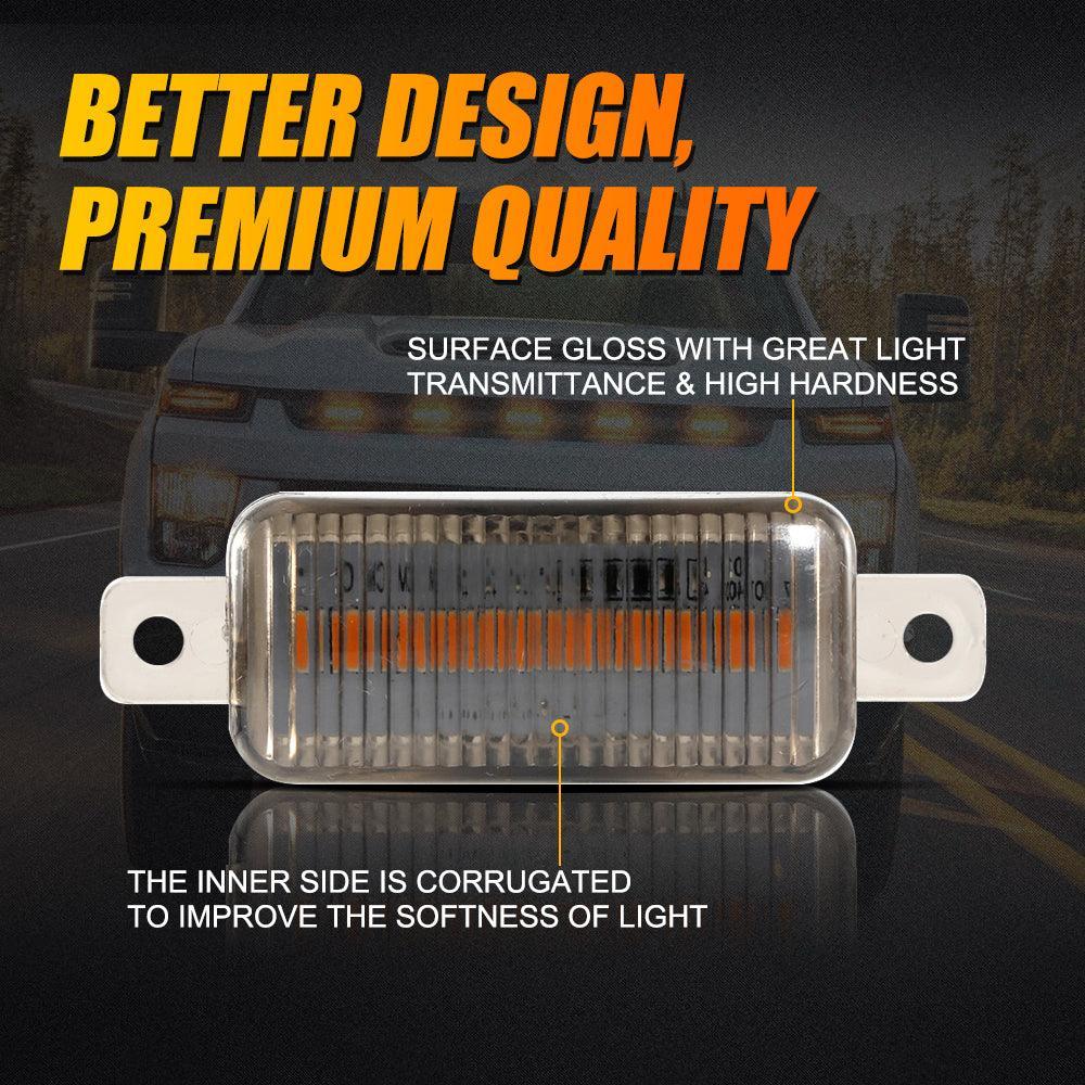 (3pcs/set)  LED Front Grille Lights Raptor Style Amber Light Fit for Dodge Ram 1500 2500 3500 (Amber shell/ Smoked shell） - Image 6