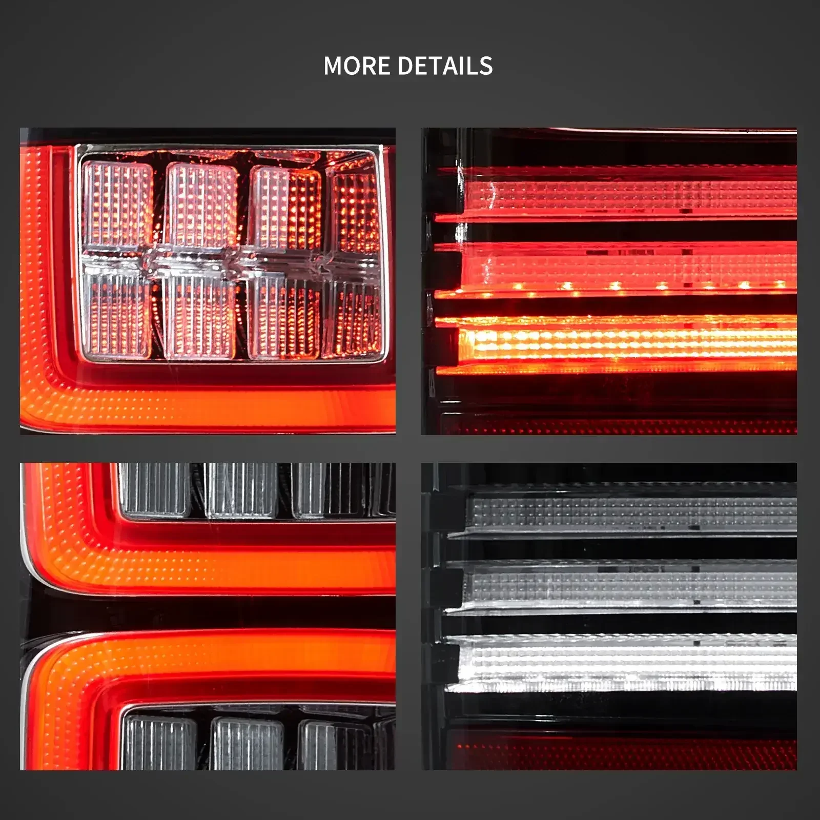LED II Tail Lights Assembly With Red Turn Signal Clear For 2007-2013 Chevrolet Silverado 1500 2500HD 3500HD 2007-2010 GMC Sierra 1500 2500HD 3500HD - Image 4