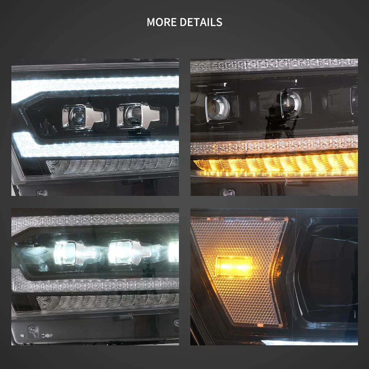 LED Matrix Projector Headlights Assembly Black For 2019-2024 Dodge Ram 1500 5th Gen (DT) - Image 11