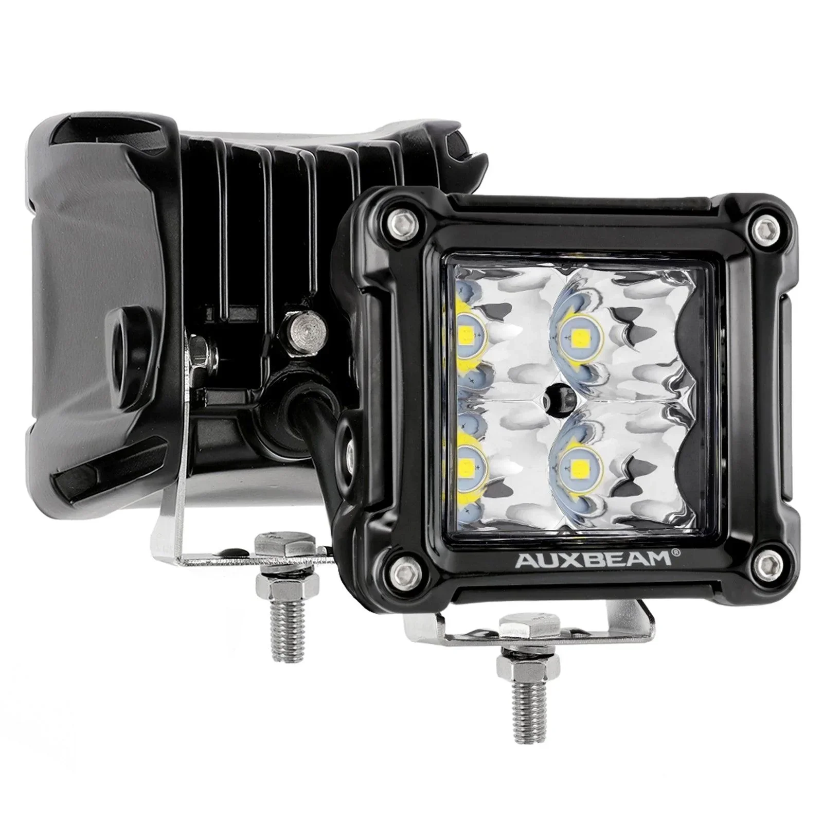 3 Inch Spot/Flood Beam LED Pods Light + Universal LED Working Lights Mounting Brackets - Image 13