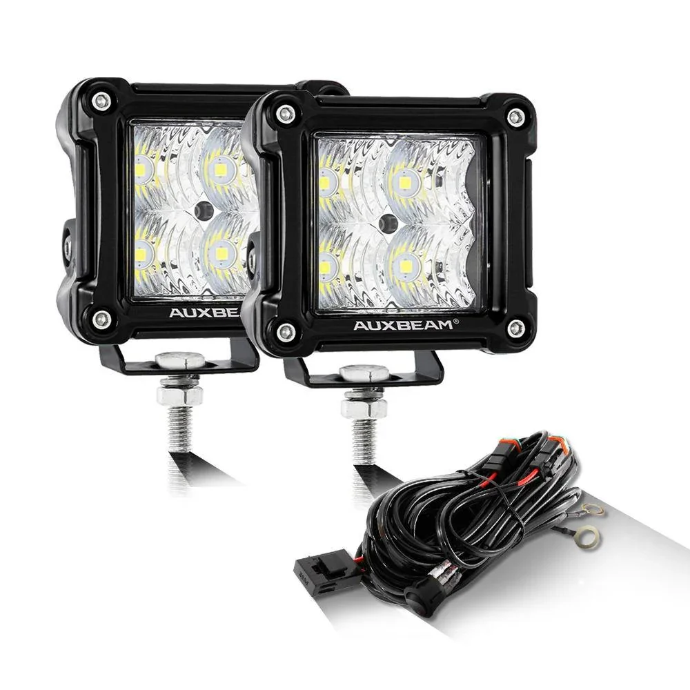 3 Inch Spot/Flood Beam LED Pods Light + Universal LED Working Lights Mounting Brackets - Image 14